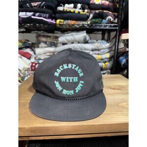 Vintage 80s Backstage With Bon Jovi Rope Hat